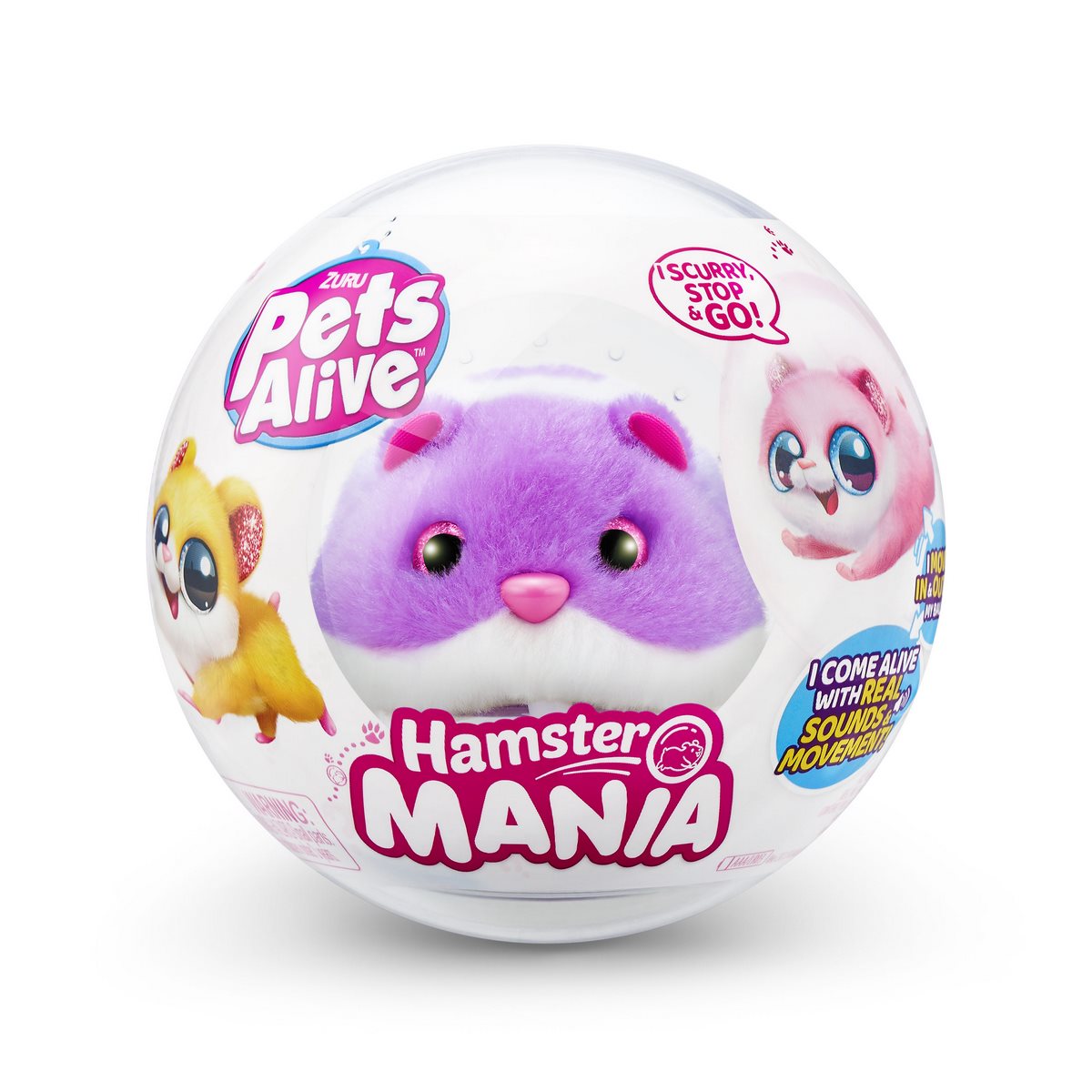 Hamster Caminador En Bola Pets Alive Zuru - Morado