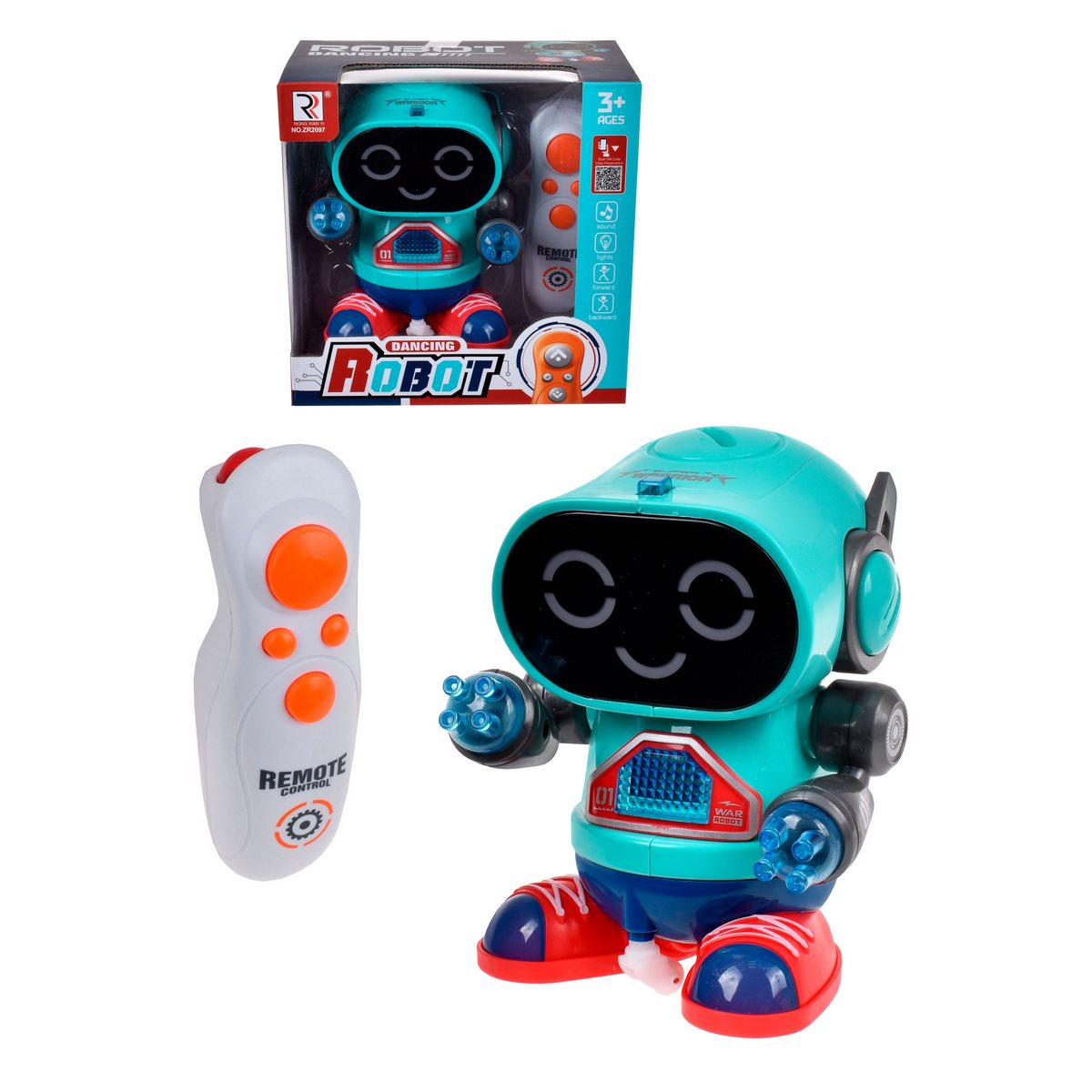 Robot Radio Controlado 15 Cm Con Luces Movimiento Y Musica - Verde Categoría: Juguetes didácticos Tipo producto: Robots por control remoto