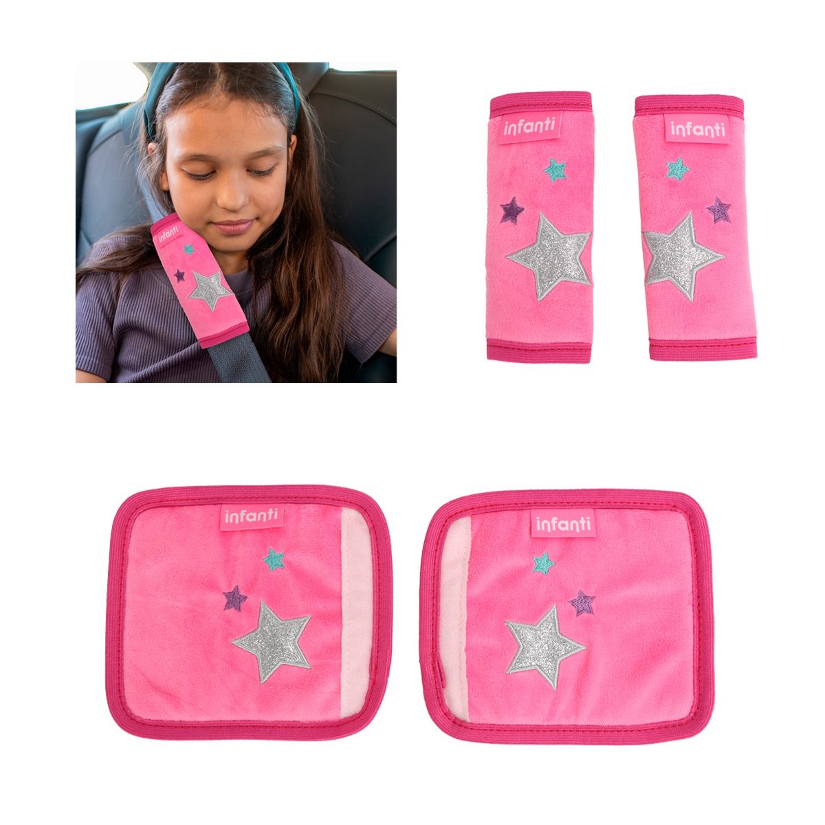 Protector De Cinturon Rosa Infanti