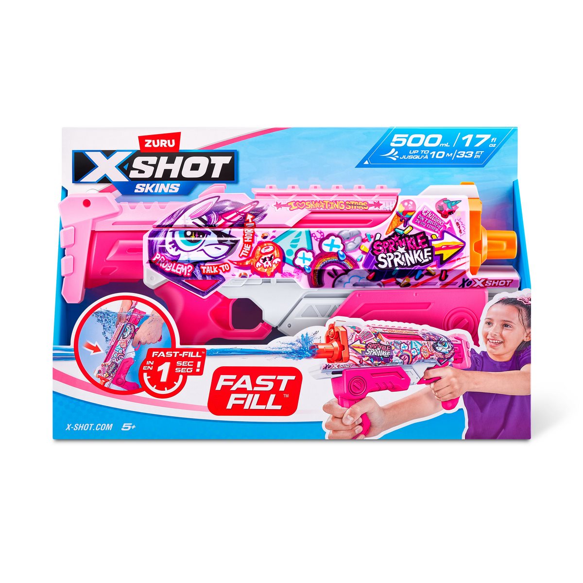 Lanza Agua Skins X-Shot - Unicorn Splash