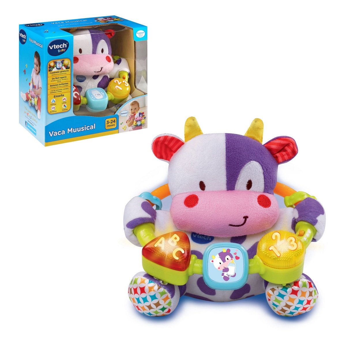 Vaca Musical Vtech Categoría: Actividades y estímulos Tipo producto:  Juguetes educativo