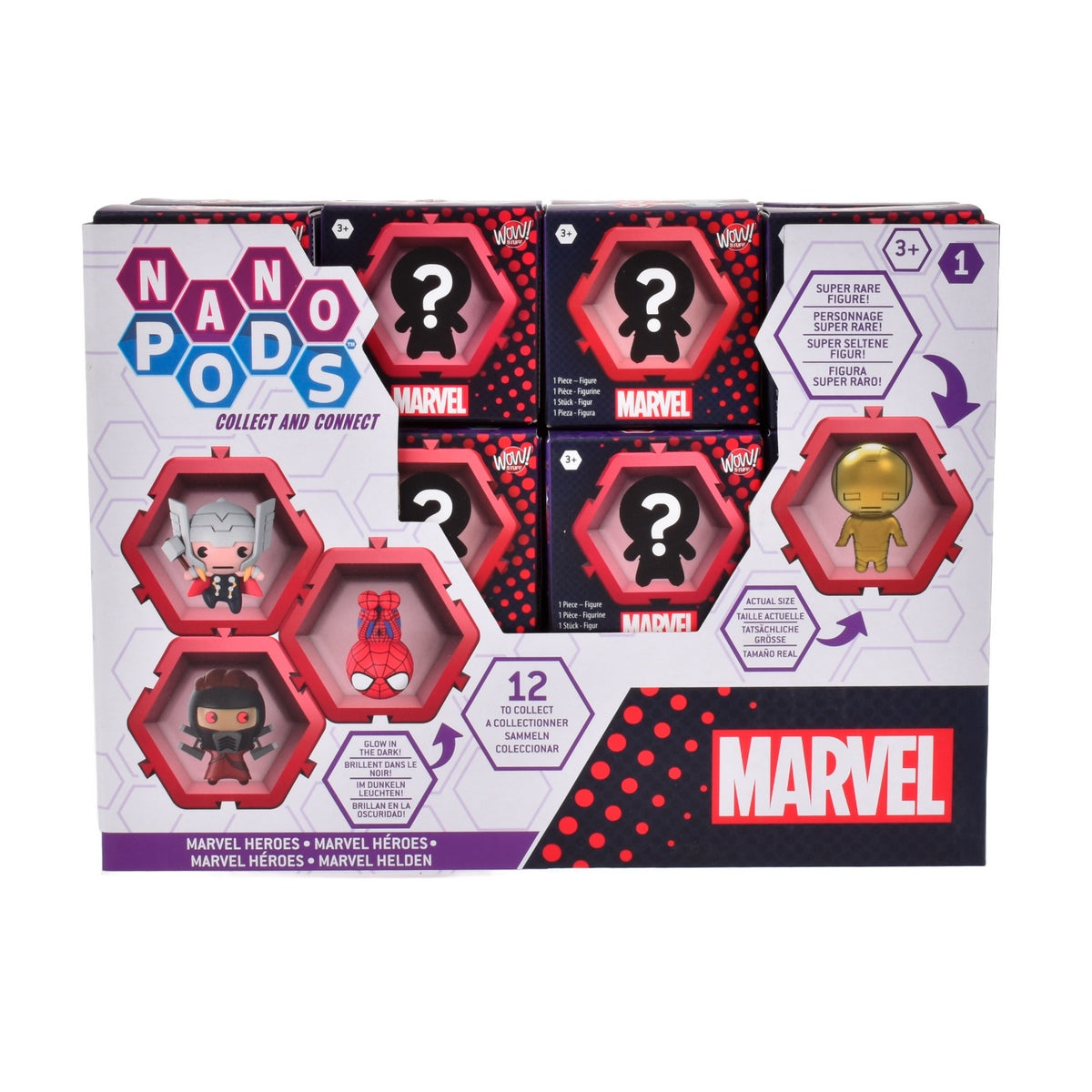 Mini Figura En Hexagono Nano Pods - Marvel