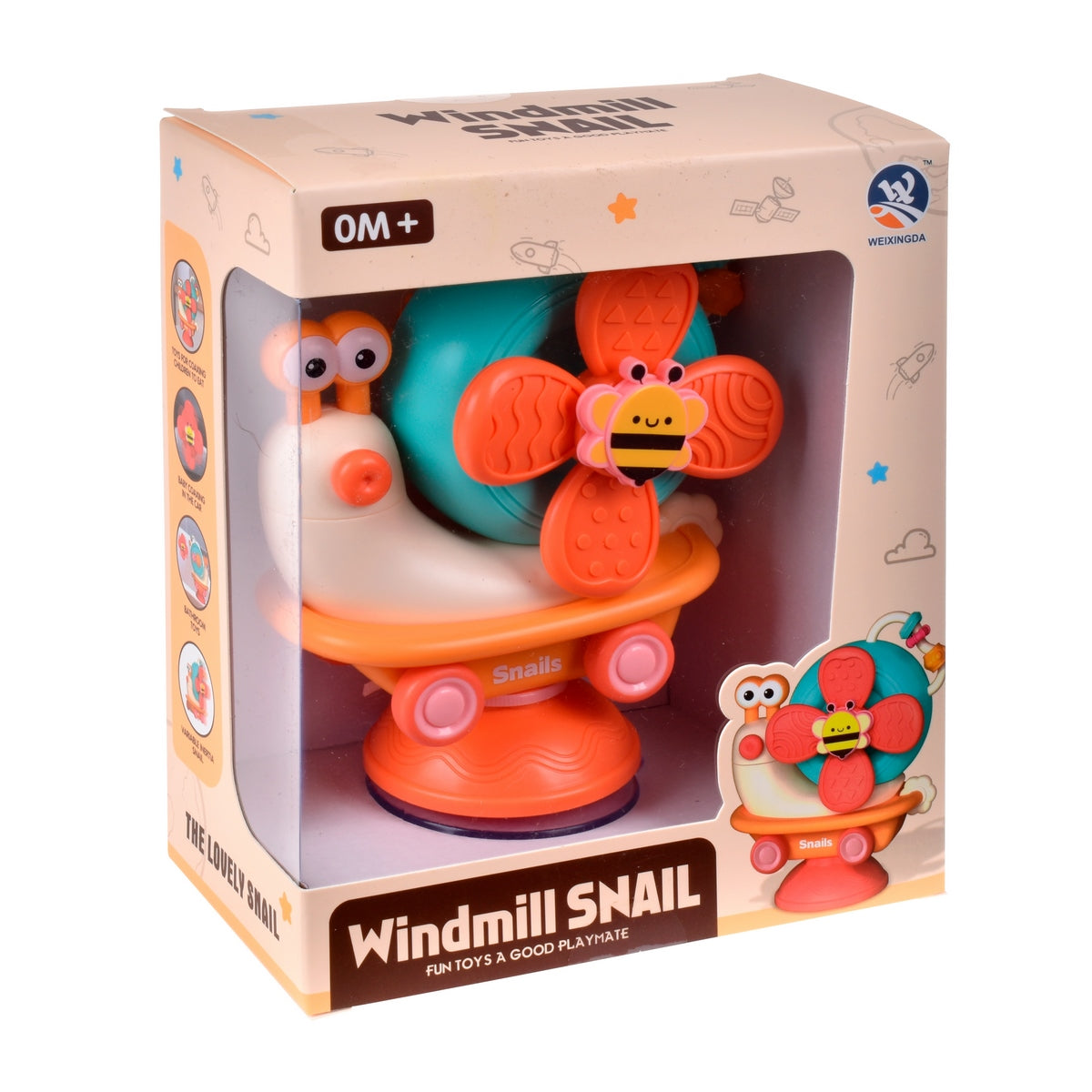 Caracol Con Ventosa Movimiento 360