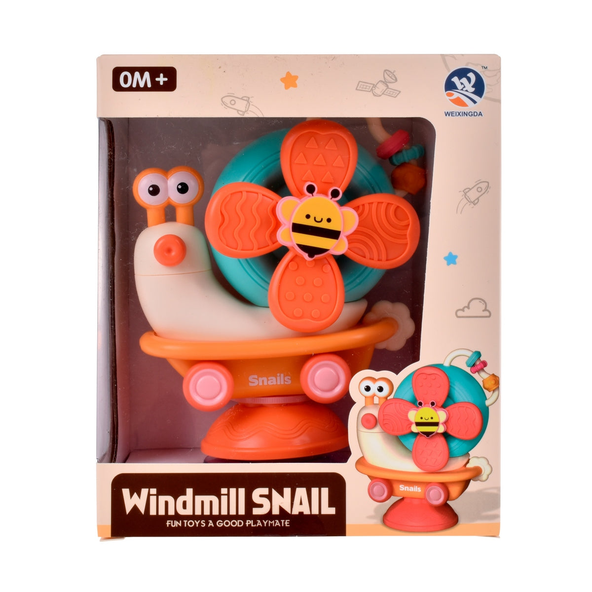 Caracol Con Ventosa Movimiento 360