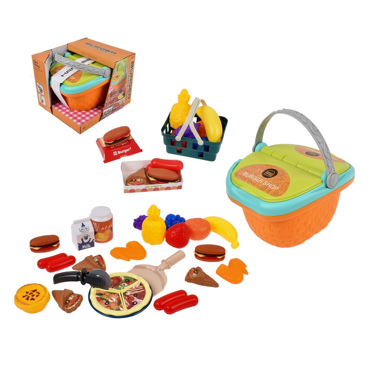 Playset Picnic Cesta Comida 32 Piezas