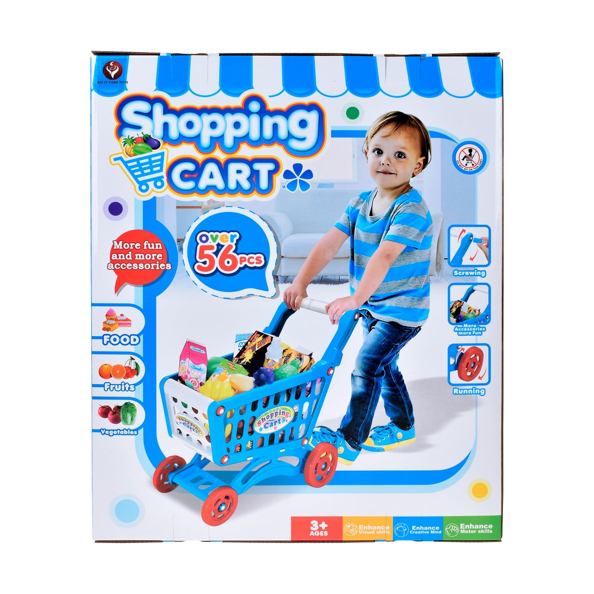 Carro De Supermercado Con Comida Y Accesorios 56+ Piezas