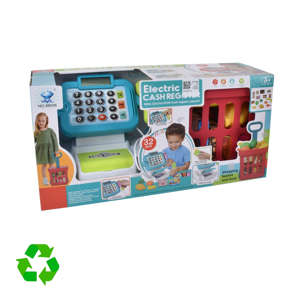 Playset Maquina Registradora Con Canasta Y Accesorios