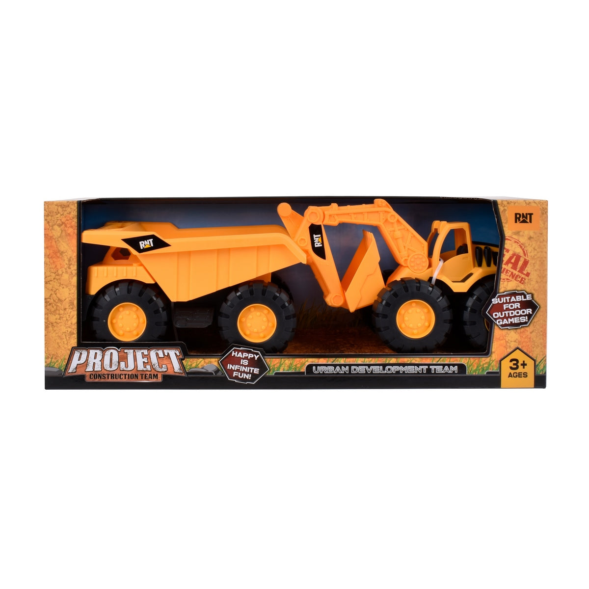 Set Camion Tolva Y Retroexcavadora