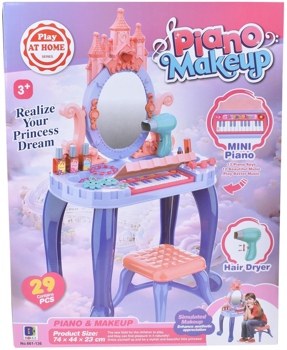 Tocador De Princesa Con Piano Y Piso Y Accesorios