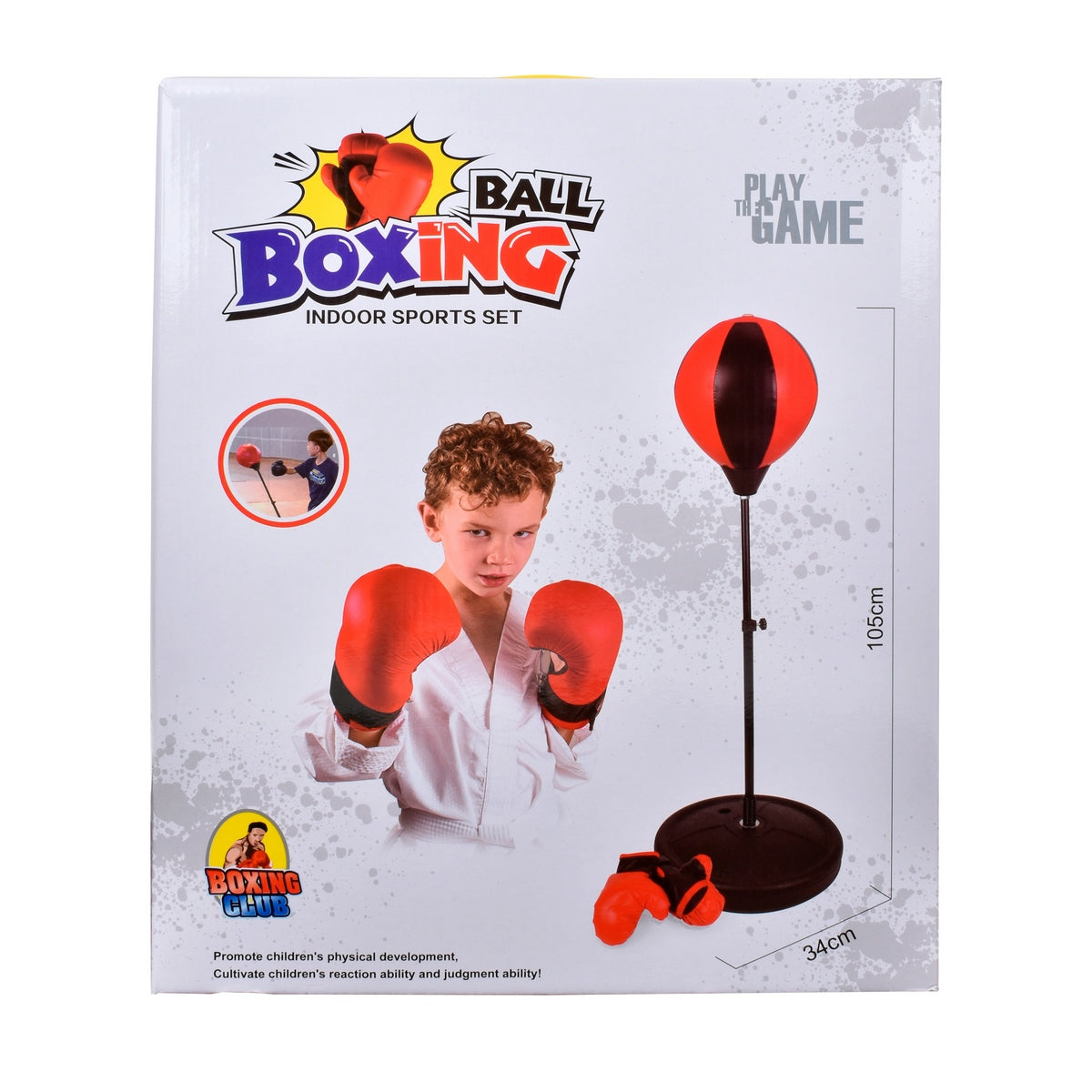 Set De Boxeo Pushingball Con Base Y Guantes