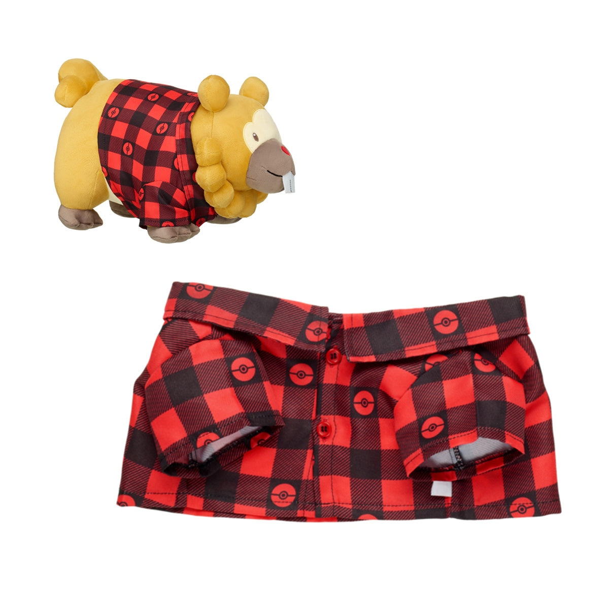 Camisa Escocesa Bidoof Pokemon Build-a-bear