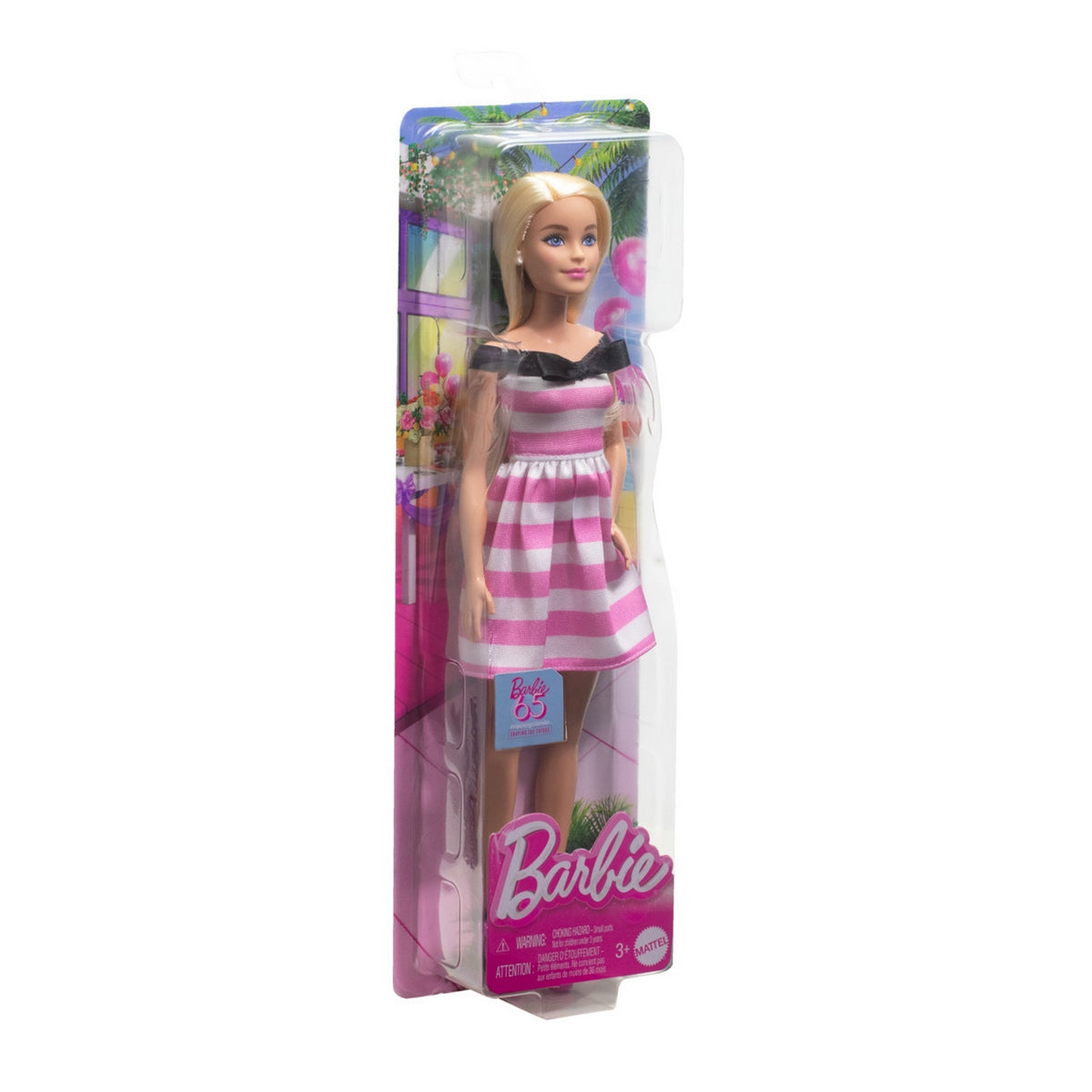 Barbie Muñeca Aniversario Con Vestido Blanco Y Rosa