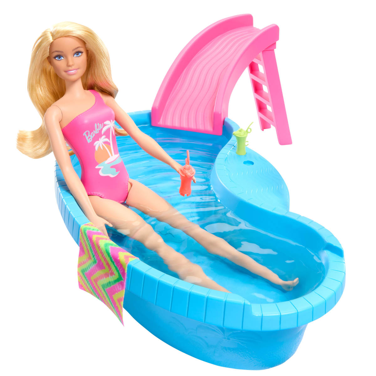 Barbie Set De Juego Alberca Glam Con Muñeca