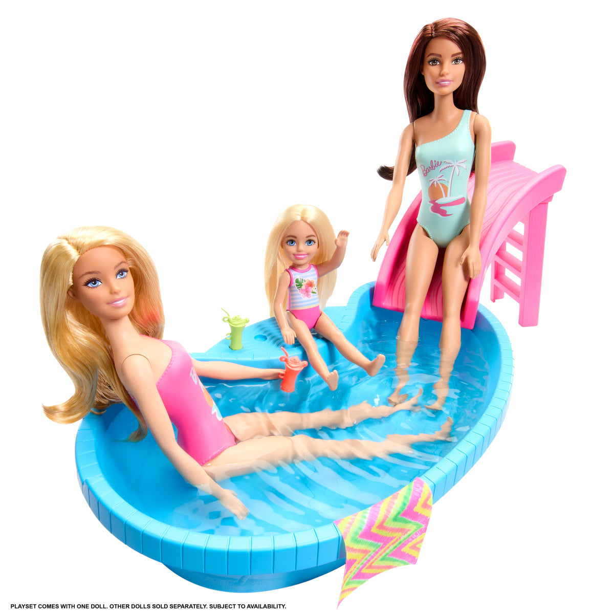 Barbie Set De Juego Alberca Glam Con Muñeca