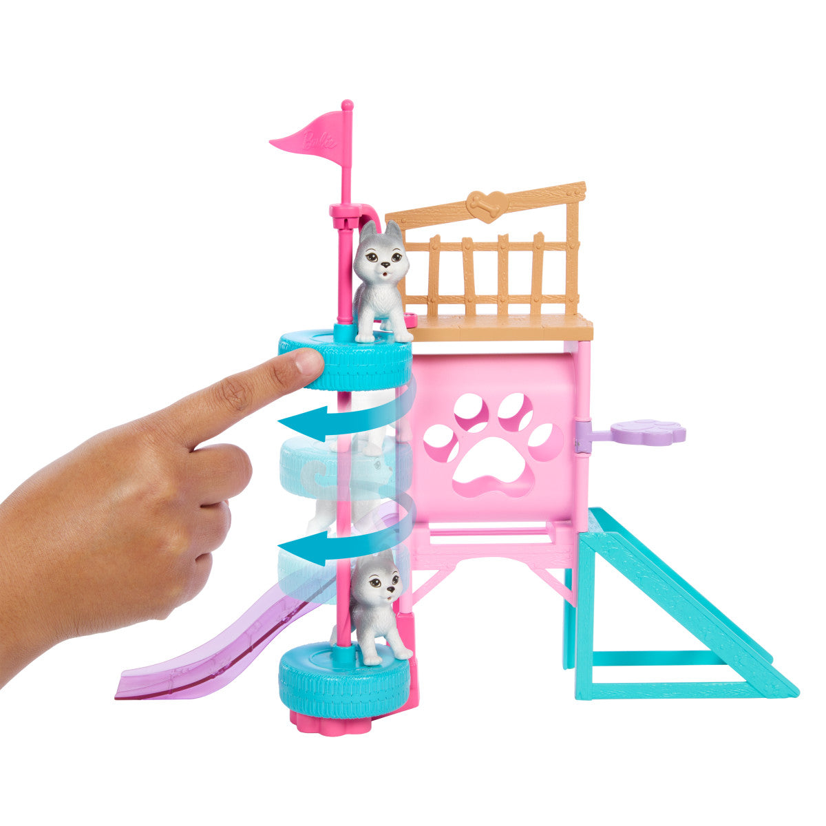 Barbie Set Juego Stacie Al Rescate Entrenadora Cachorritos