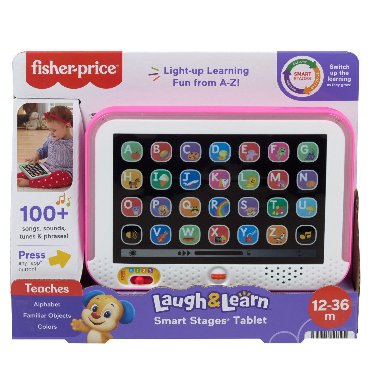 Fisher-Price Juguete Tablet Aprendizaje Crece Conmigo Rosado