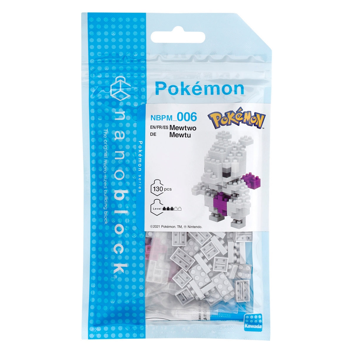 Figura Nanoblock Serie Pokemon De Bandai - Mewtwo