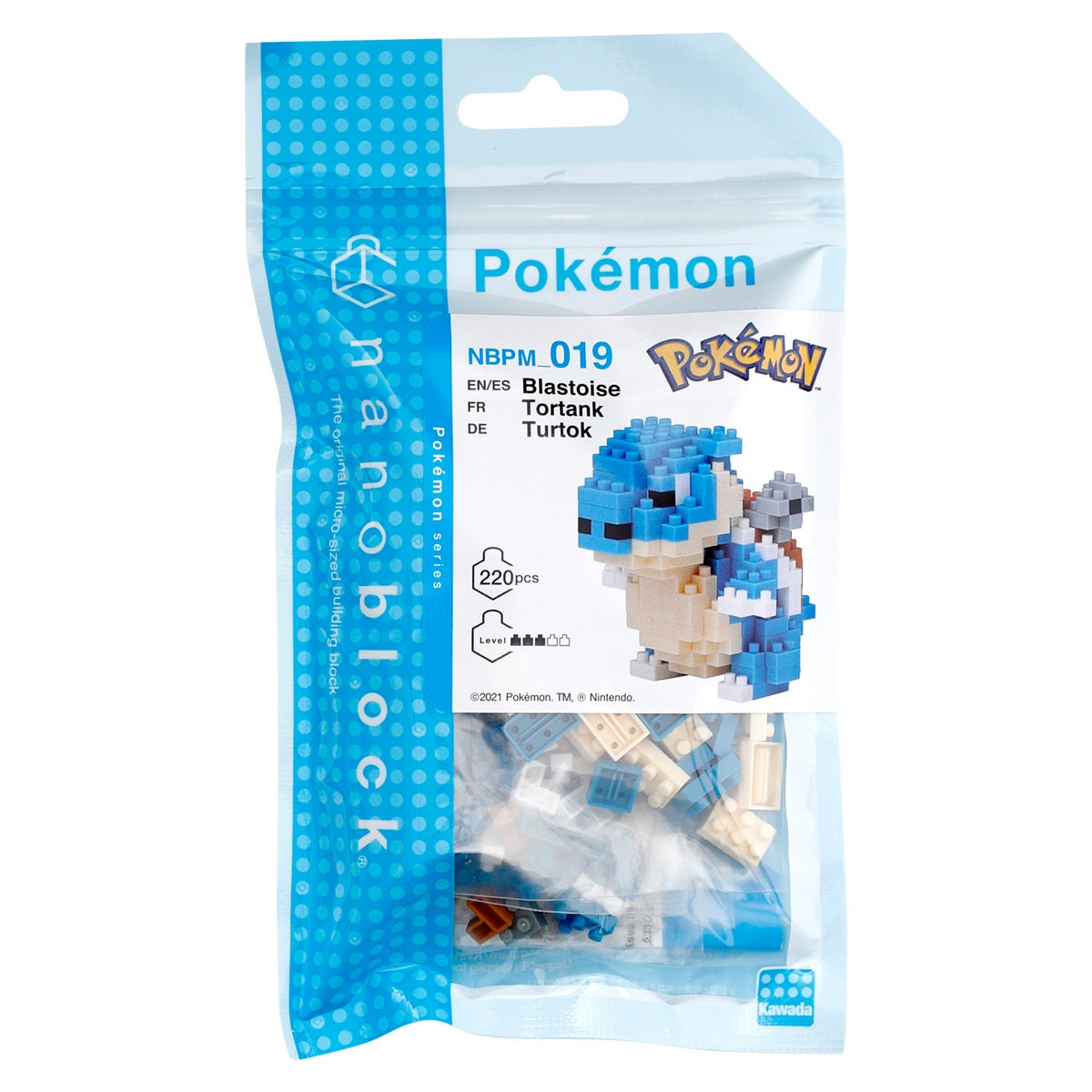 Figura Nanoblock Serie Pokemon De Bandai - Blastoise