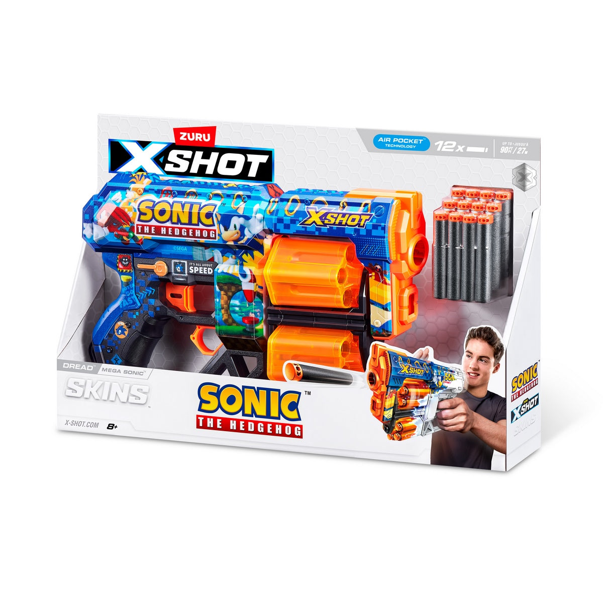 Lanzador Skin Sonic X-Shot-Mega Sonic