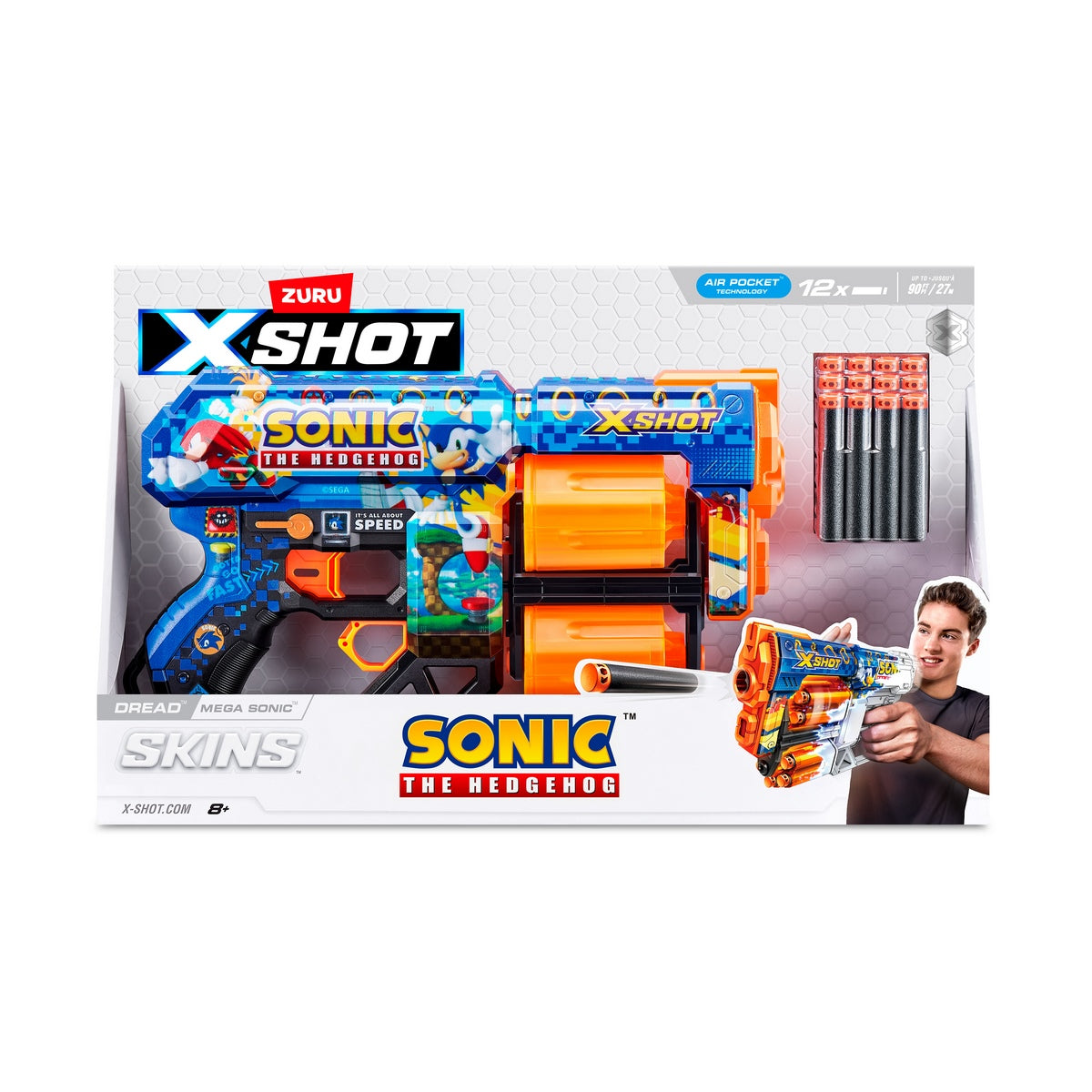 Lanzador Skin Sonic X-Shot-Mega Sonic