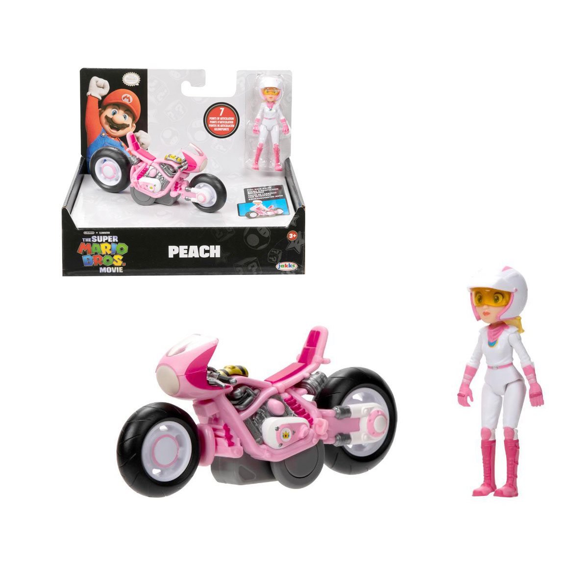 Nintendo Figuras Con Vehiculo Super Mario Movie 6Cm - Peach