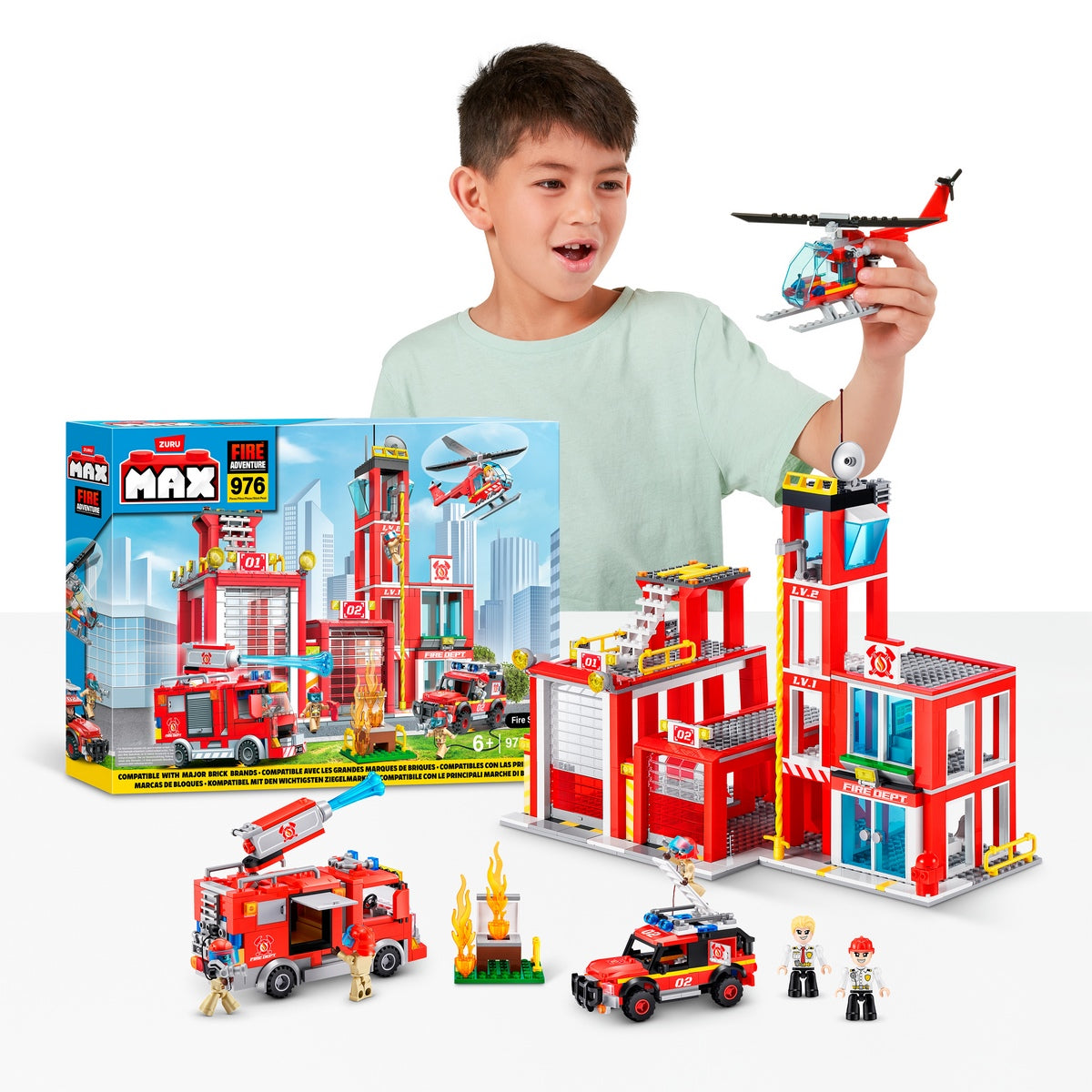 Set 976 Bloques Max Estacion De Bomberos
