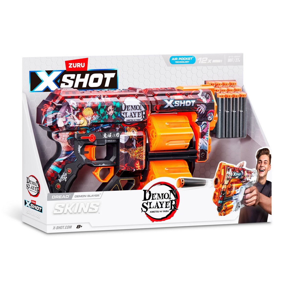 Lanza Dardos Menace Skins Dread Demon Slayer Con 12 Dardos X-Shot