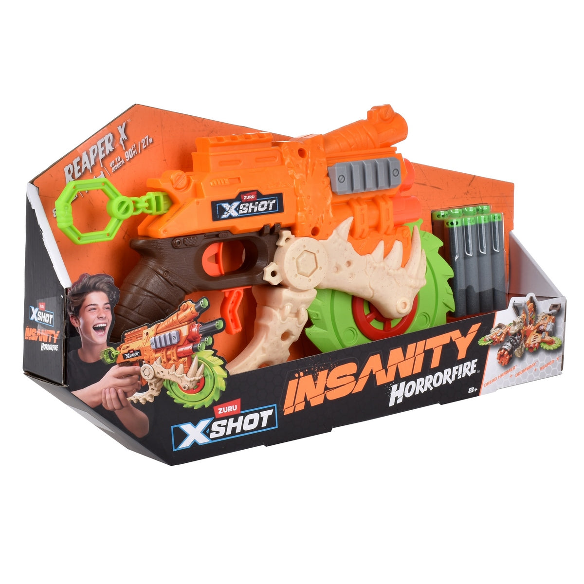 Lanza Dardos Horror Fire Reaper-X Con 8 Dardos X-Shot