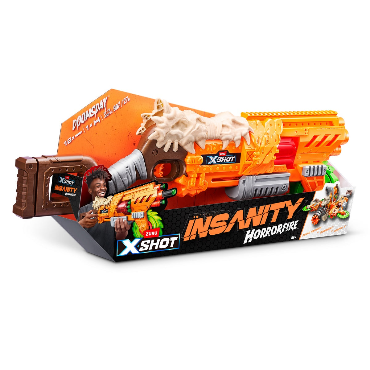 Lanza Dardos Horror Fire Doomsday Con 16 Dardos X-Shot