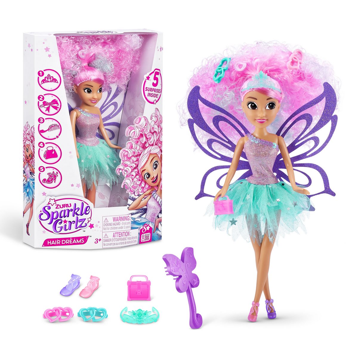 Muñeca Peinado Soñado Sparkle Girlz - Pelo Rosa Categoría: Sin clasificación Muñecas Tipo producto: Muñecas
