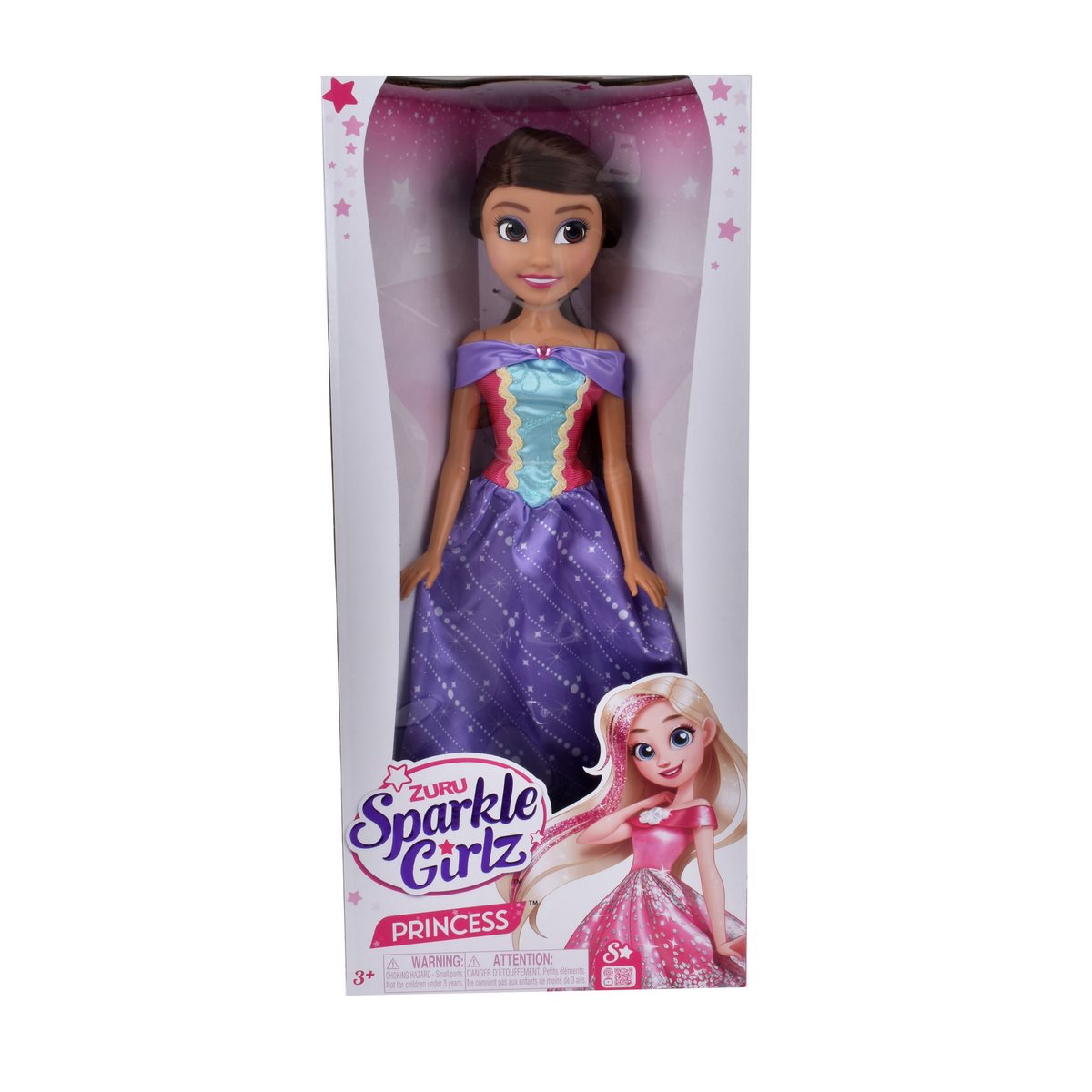 Muñeca Princesa 48 Cms Sparkle Girlz - Castaña