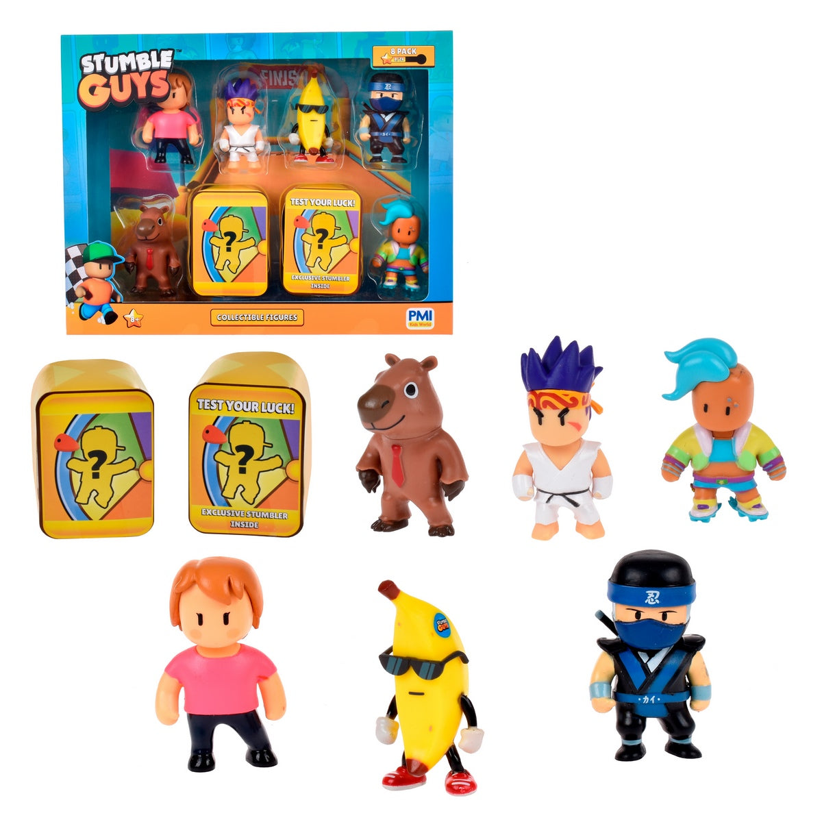 Pack 8 Figuras 5 Cms Stumble Guys - Banana Guy Categoría: Figuras coleccionables Tipo producto: Figuras de acción