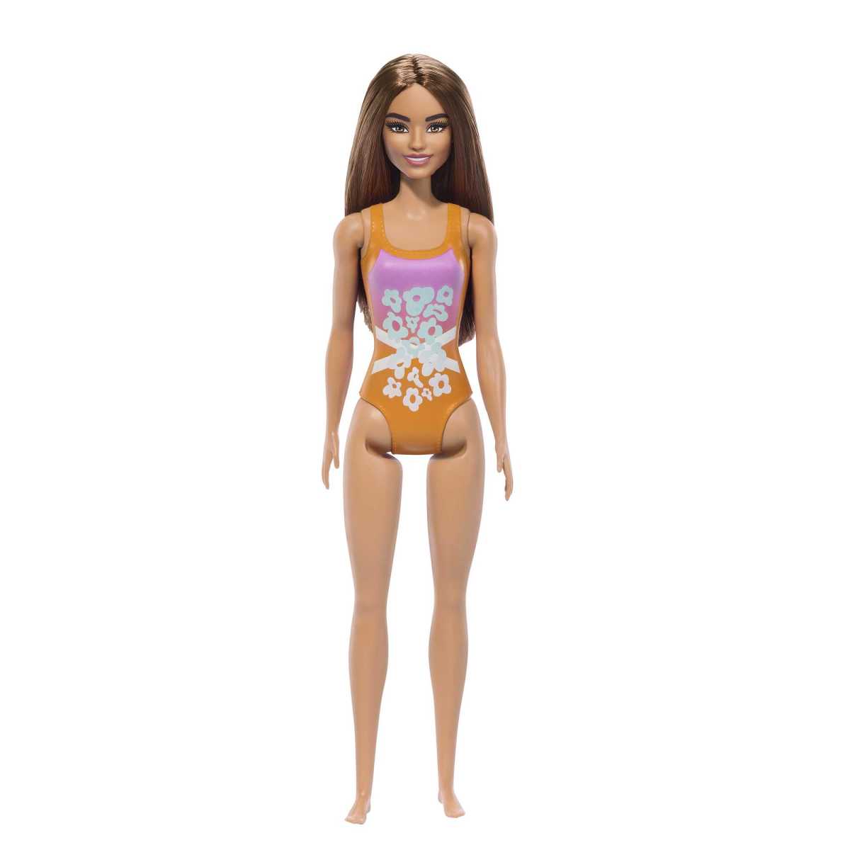 Barbie Fashion & Beauty Muñeca De Playa Sorpresa - Traje De Baño Naranjo