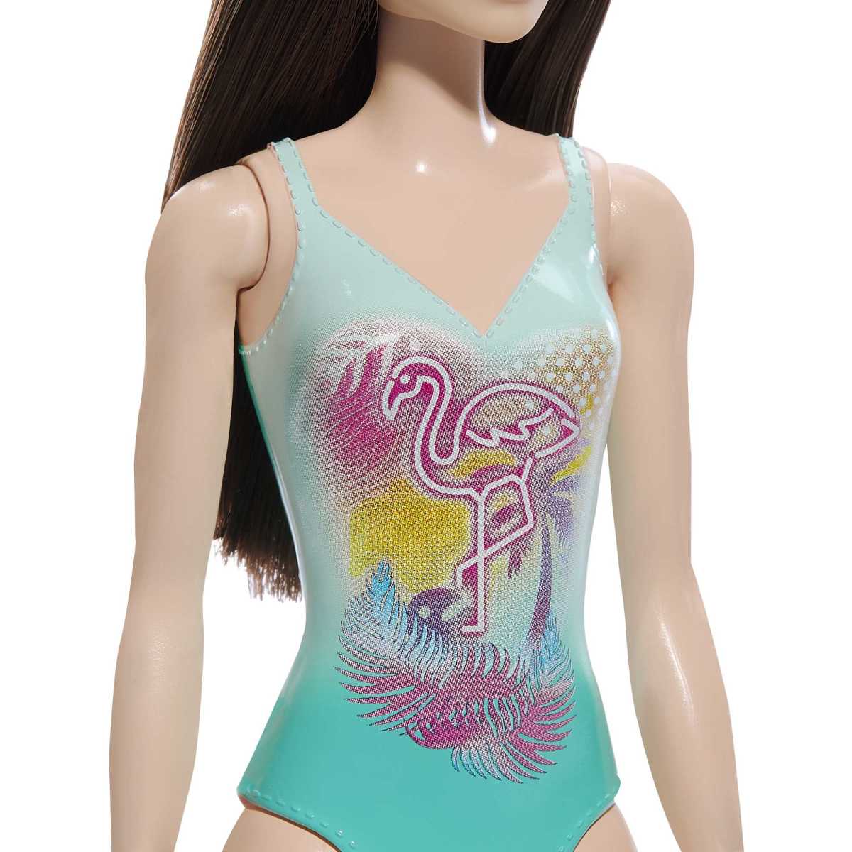 Barbie Fashion & Beauty Muñeca De Playa Sorpresa - Traje De Baño Verde