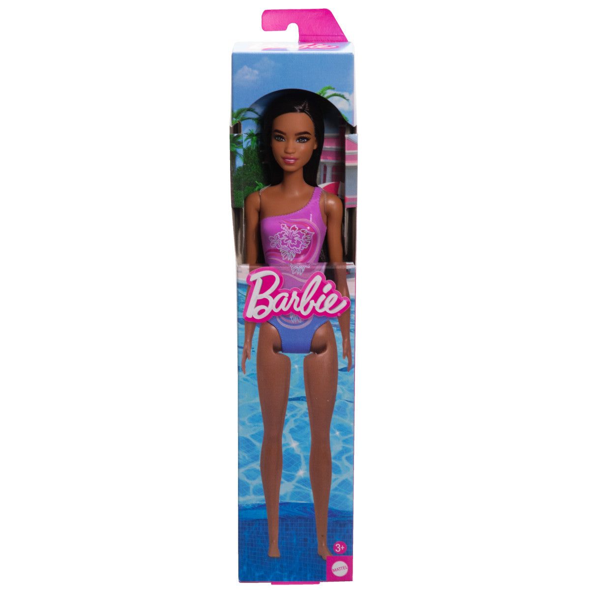 Barbie Fashion & Beauty Muñeca De Playa Sorpresa - Traje De Baño Morado