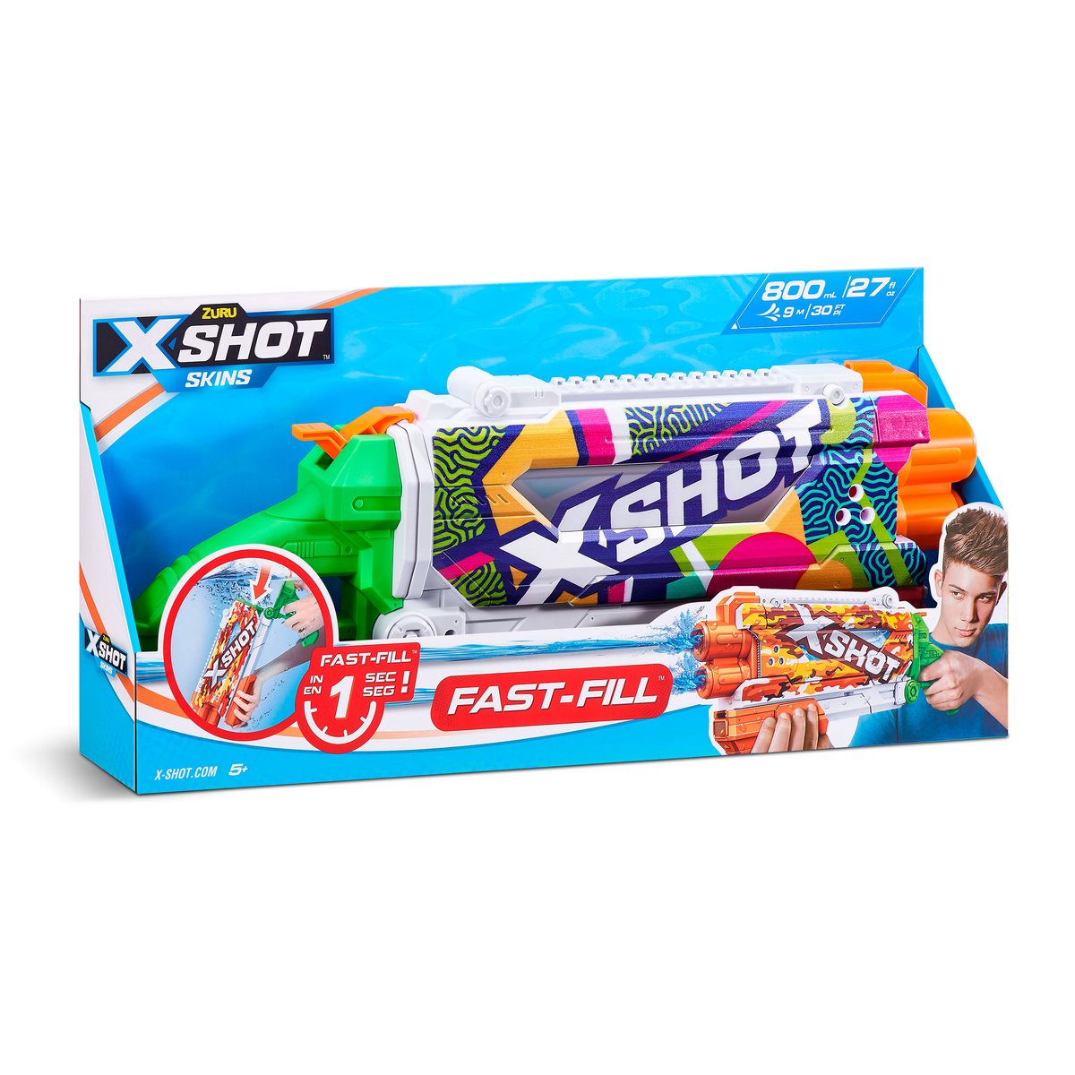 Lanza Agua Pump Action Skin 800Ml X-Shot - Ripple