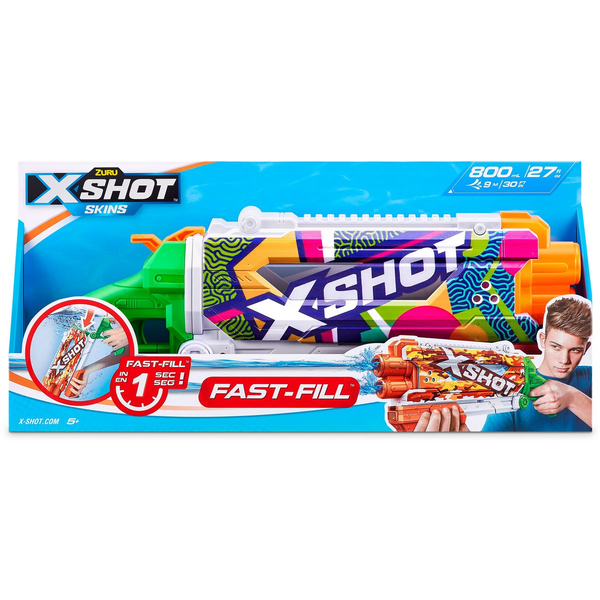 Lanza Agua Pump Action Skin 800Ml X-Shot - Ripple