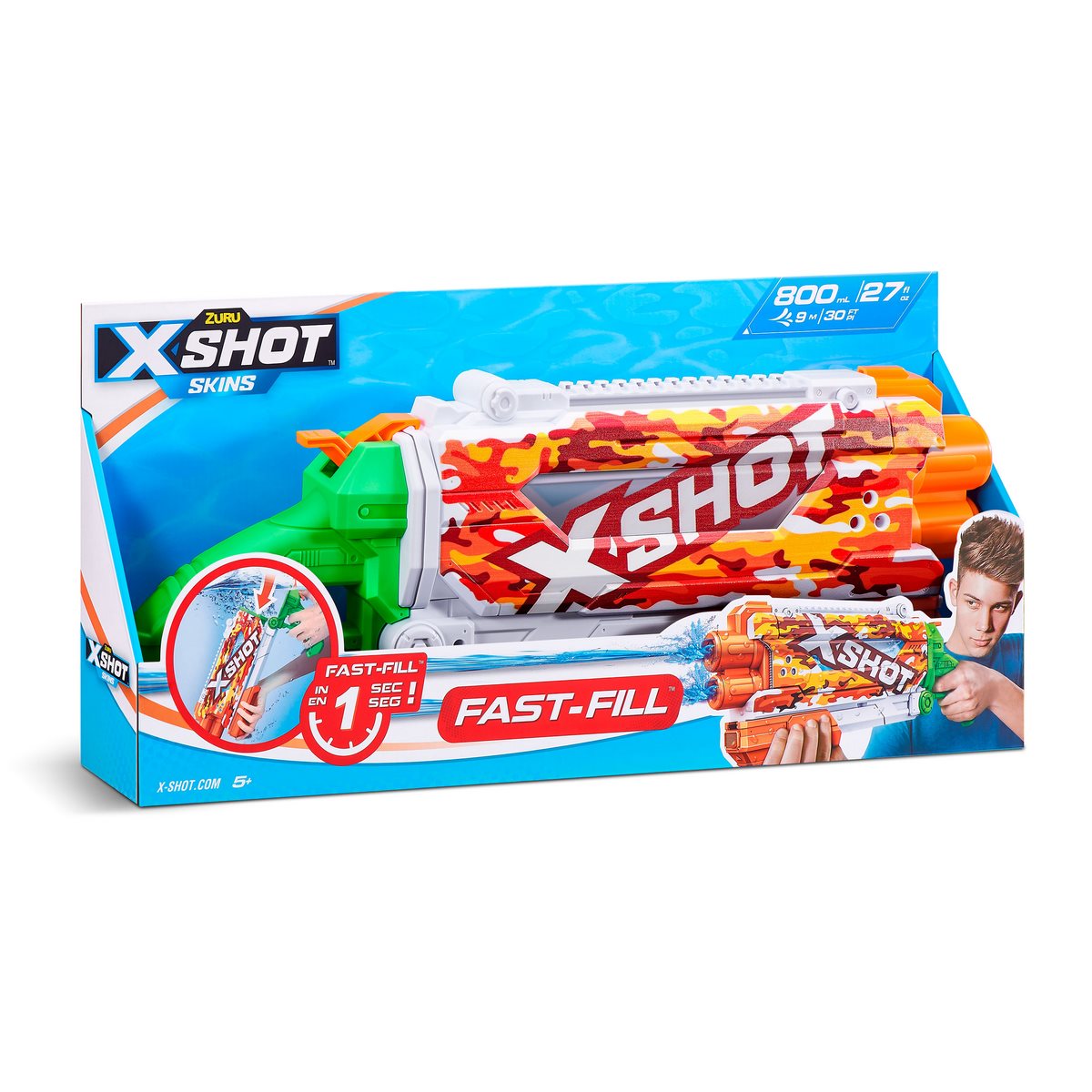 Lanza Agua Pump Action Skin 800Ml X-Shot - Sun Camo