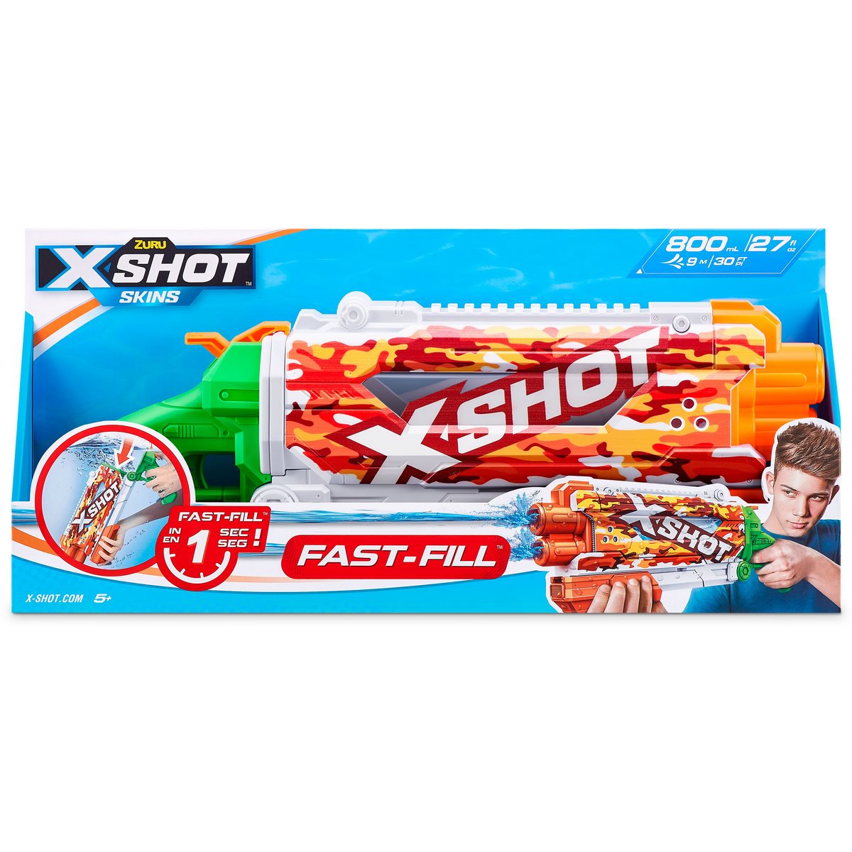 Lanza Agua Pump Action Skin 800Ml X-Shot - Sun Camo