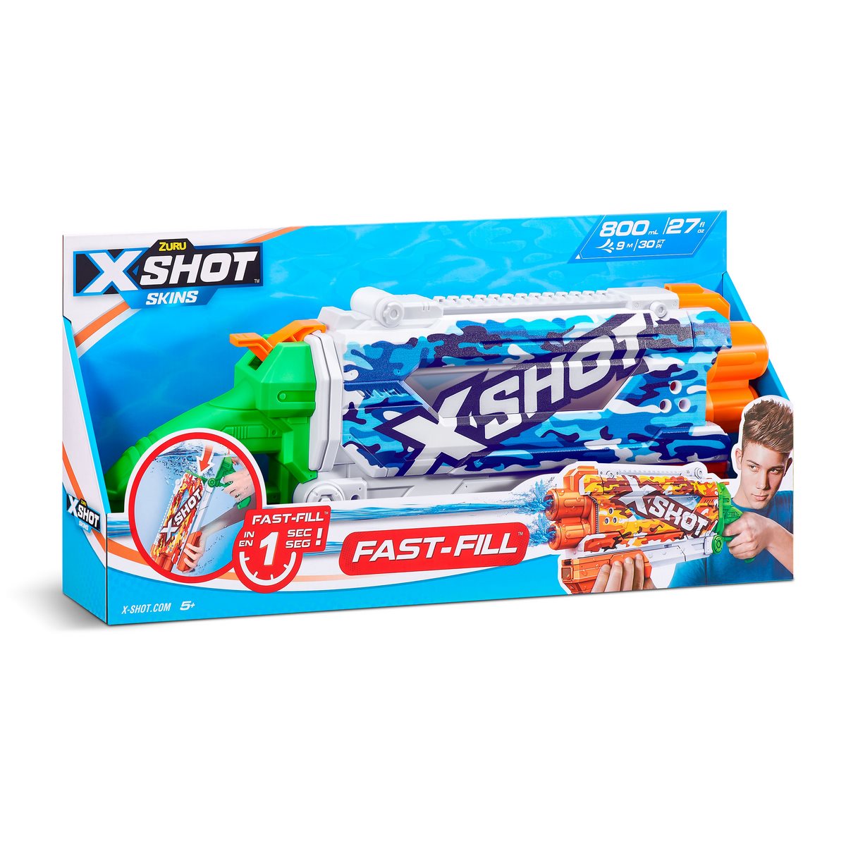 Lanza Agua Pump Action Skin X-Shot - Water Camo