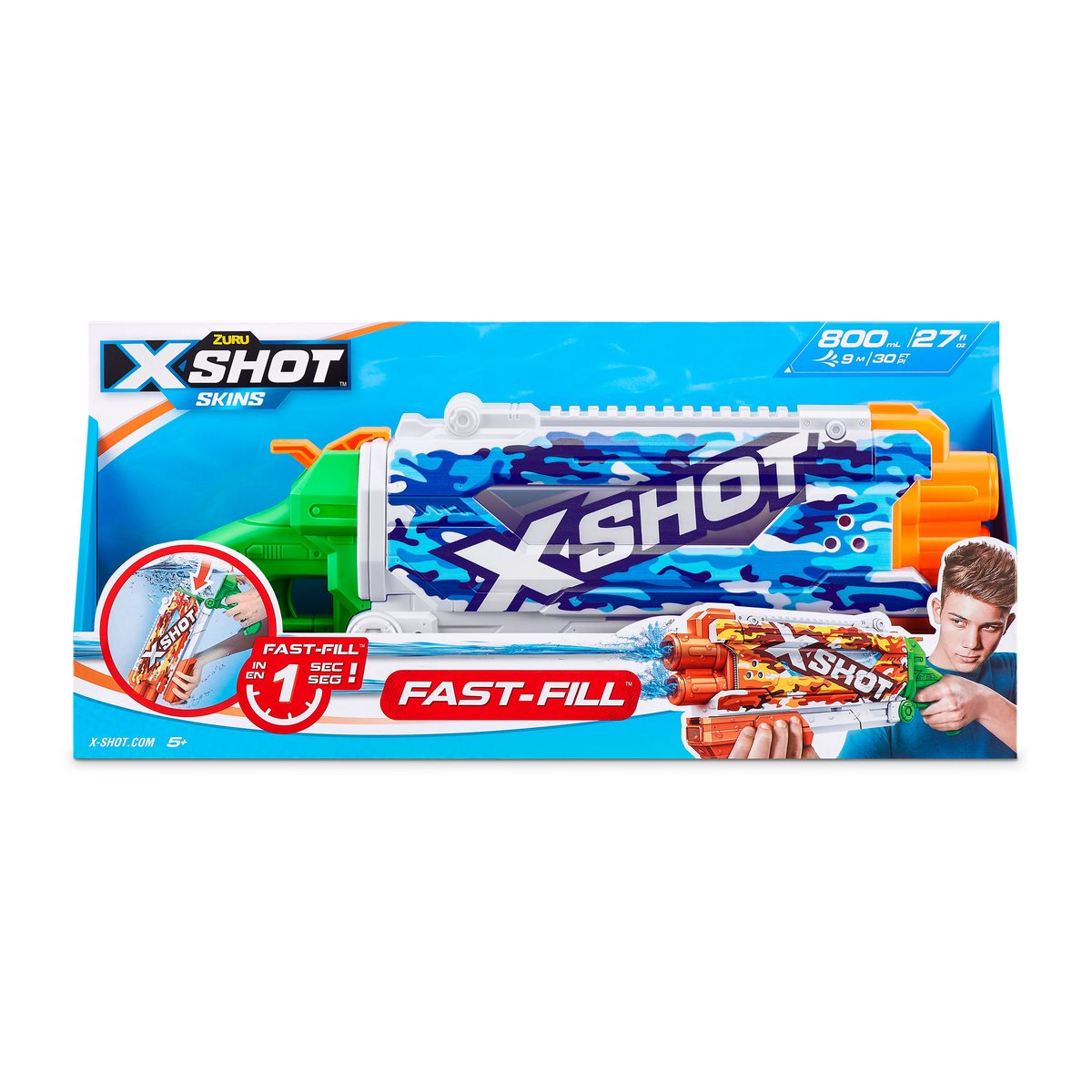 Lanza Agua Pump Action Skin X-Shot - Water Camo
