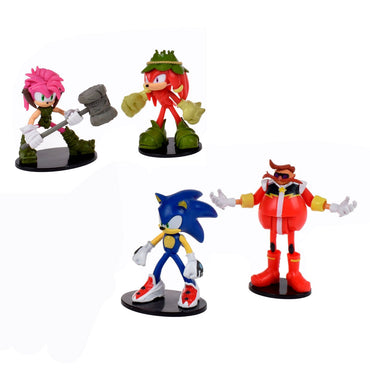 Pack 4 Figuras Sonic, Eggman, Knuckles Y Amy Rose