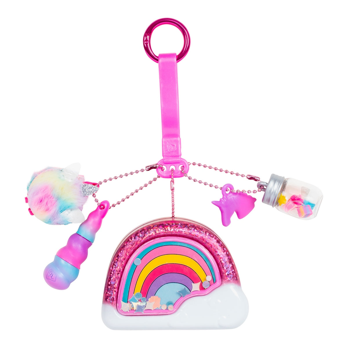 Llavero Metalico Con Accesorios Real Littles - Arcoiris