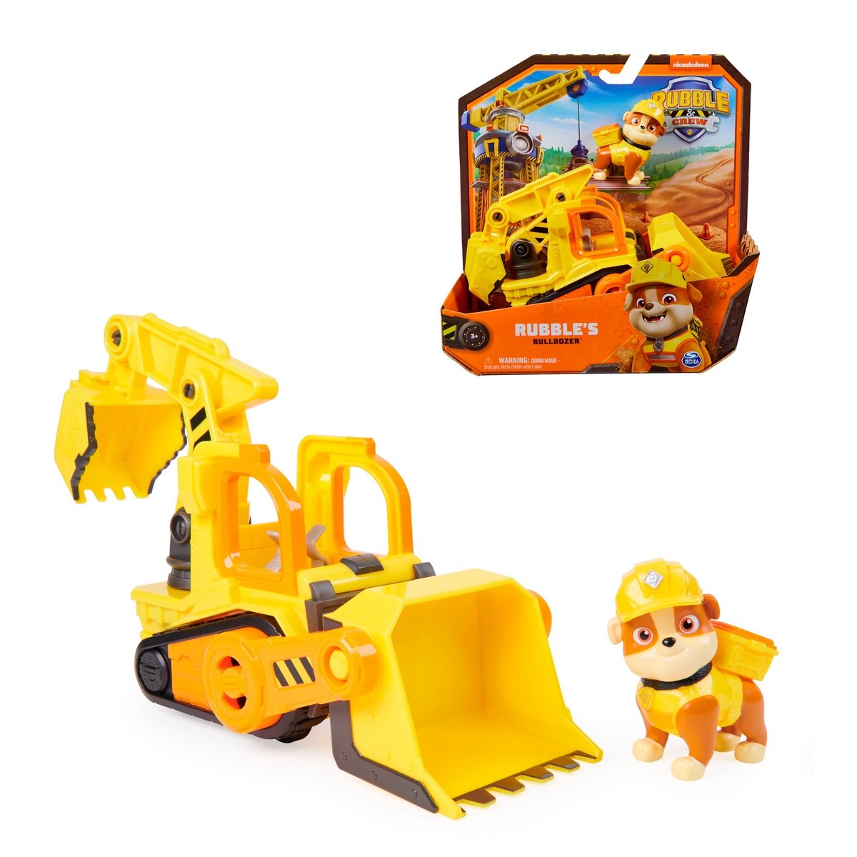 Rubble & Crew Vehiculo Y Figura Paw Patrol - Rubbles Bulldozer
