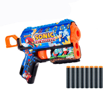 Lanza Dardos Flux Skins Sonic Con 8 Dardos X-Shot - Mega Sonic