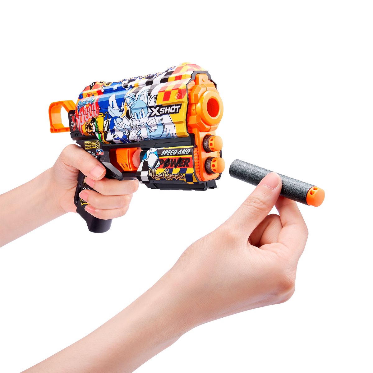Lanza Dardos Flux Skins Sonic Con 8 Dardos X-Shot - Super Speed
