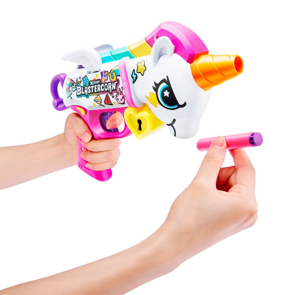 Lanza Dardos Unicornio Skins Con 16 Dardos X-Shot