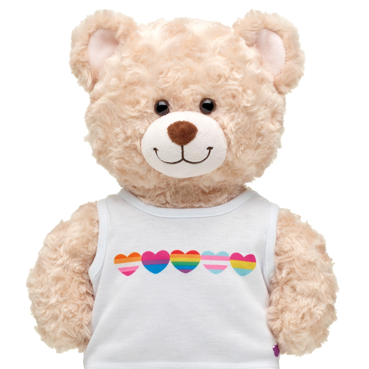 Musculosa Blanca Con Corazones Build-A-Bear