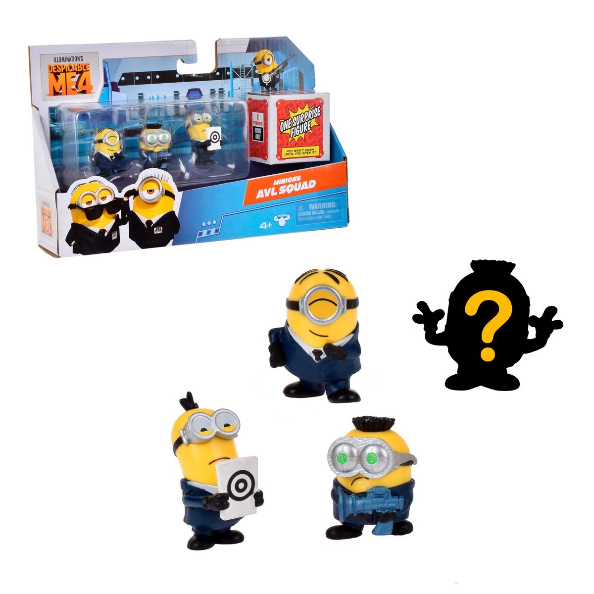 Pack 4 Figuras De 3 A 5 Cms Minions Mi Villano Favorito - Avl Squad
