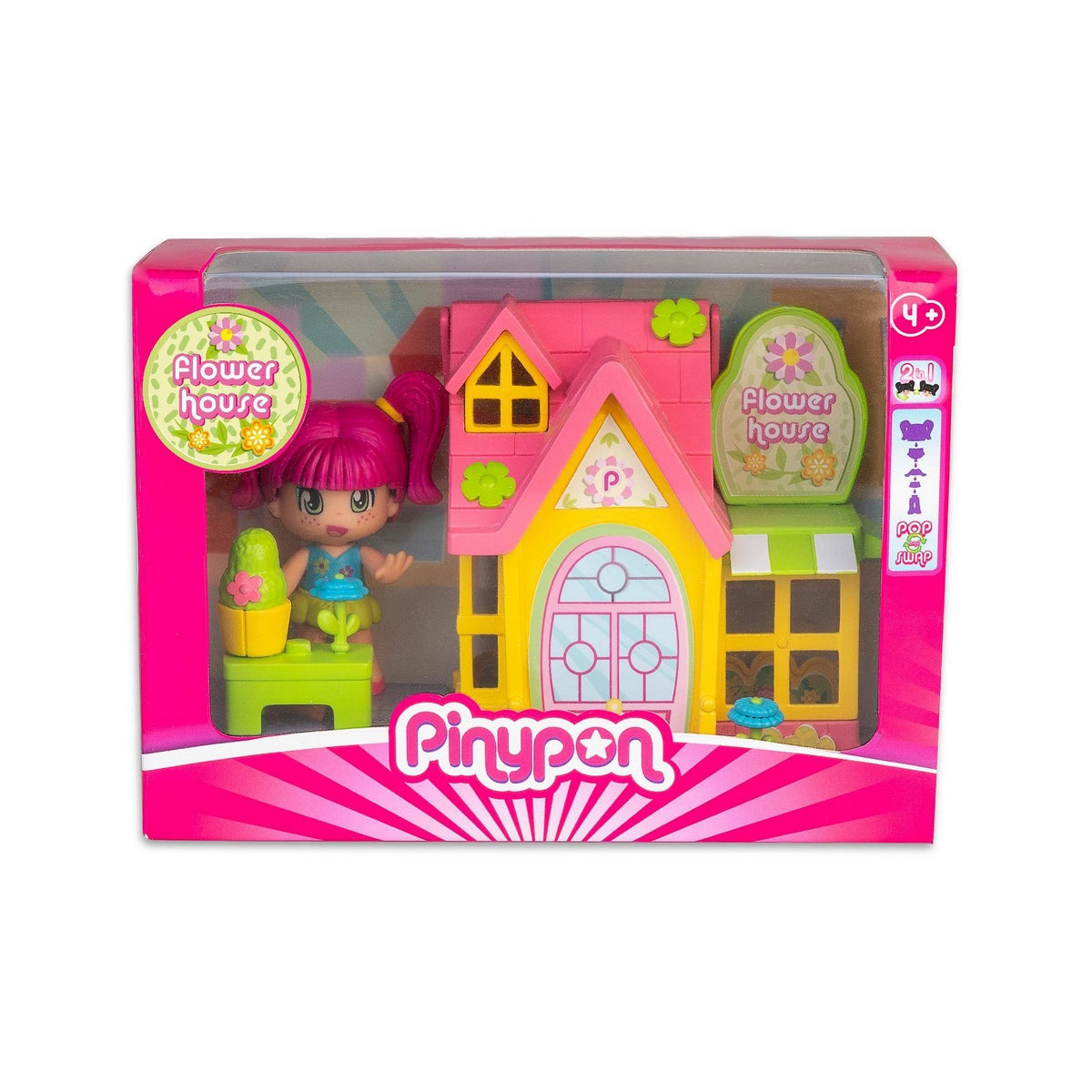 Casita Con Muñeca Y Accesorios Pinypon - Casita Rosada
